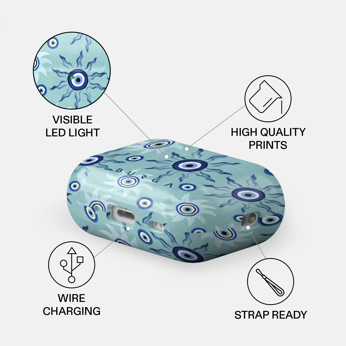 Blue Gaze - AirPods Pro 2 Case - Image 3